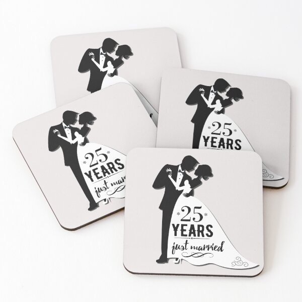 Item preview, 25 years just married - silver wedding designed and sold by Cutebutfunny.