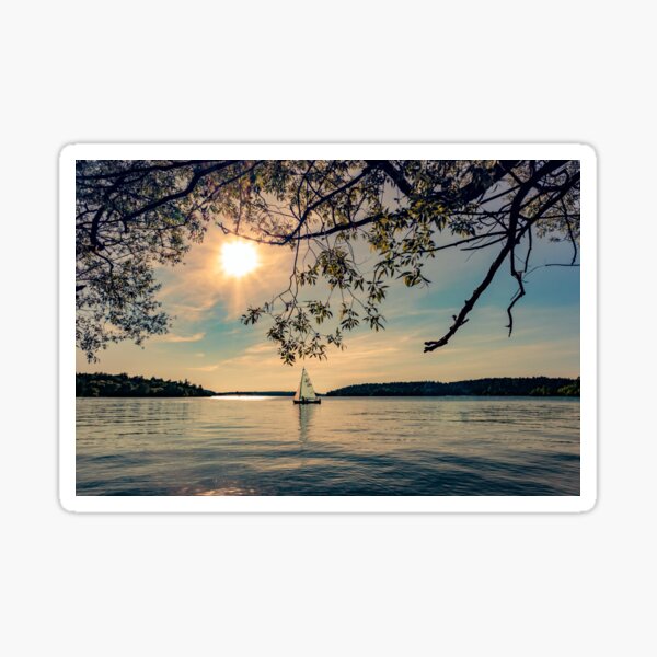 Item preview, Sailboat Shores Peace on the Lake designed and sold by PowerfulPrinted.