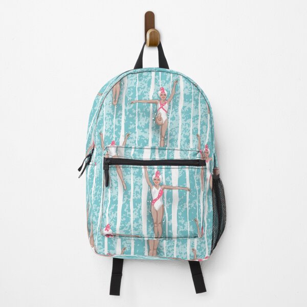Item preview, Little Swimmers | Pink on Pool Blue designed and sold by L Diane Johnson.