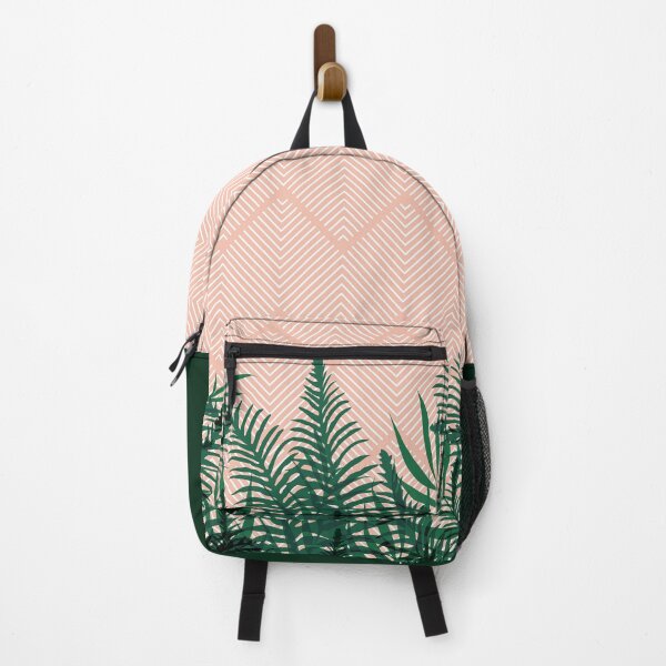 Tropical Ferns on Pink #redbubble #decor #buyart Backpack