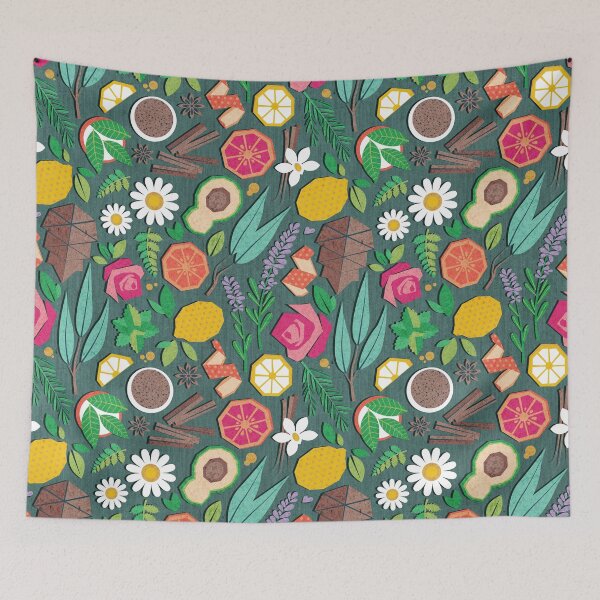 Item preview, Aromatherapy essentials // green background designed and sold by SelmaCardoso.