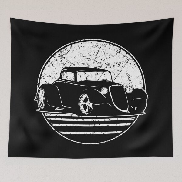 Item preview, Retro 30s Hot Rod Grungy Sunset Illustration designed and sold by hobrath.