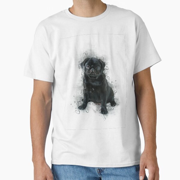 Black Pug Classic T-Shirt