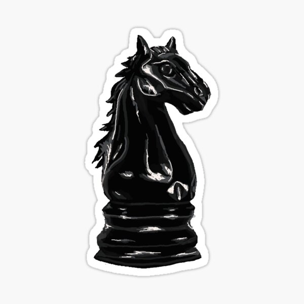 Knight Chess Piece Decal #1 2x3.5 Choose Color 