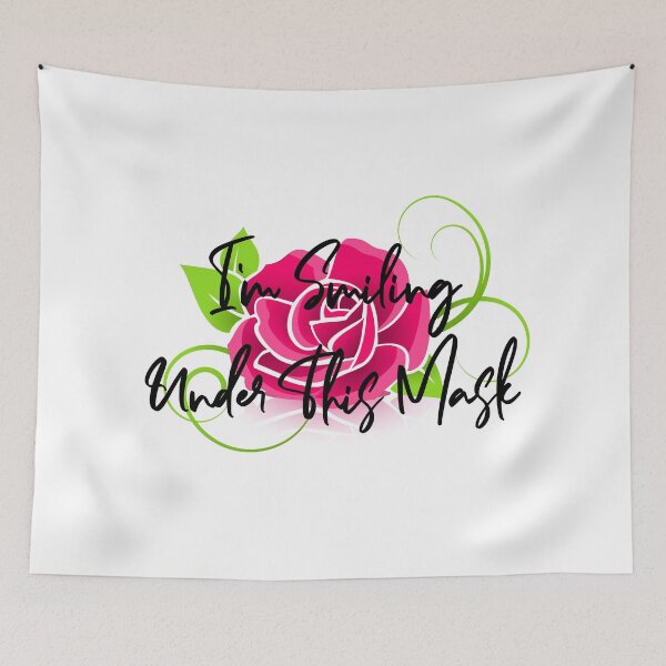 Item preview, I'm Smiling Under This Mask Floral Design designed and sold by yacine12353.
