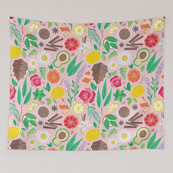 Item preview, Aromatherapy essentials // pastel pink background designed and sold by SelmaCardoso.