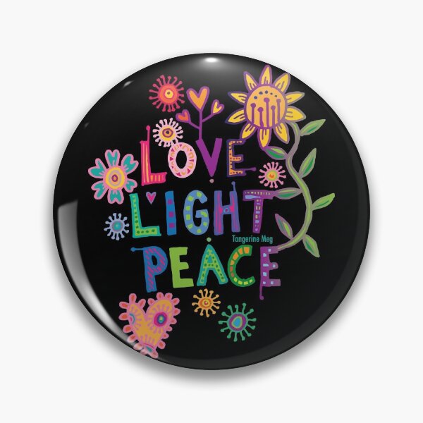 Item preview, Love Light Peace - happy hippy flower designed and sold by TangerineMeg.