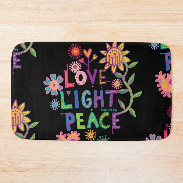 Item preview, Love Light Peace - happy hippy flower designed and sold by TangerineMeg.