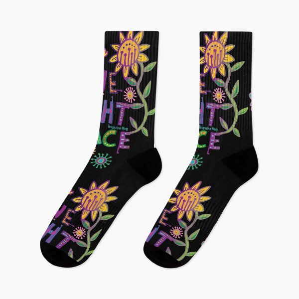 Item preview, Love Light Peace - happy hippy flower designed and sold by TangerineMeg.