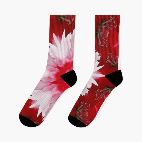Item preview, Estampado floral rojo brillante y rosa bebé designed and sold by Sonia dutta_art.