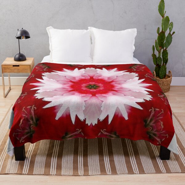 Item preview, Estampado floral rojo brillante y rosa bebé designed and sold by Sonia dutta_art.