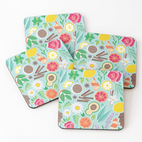 Item preview, Aromatherapy essentials // aqua background designed and sold by SelmaCardoso.