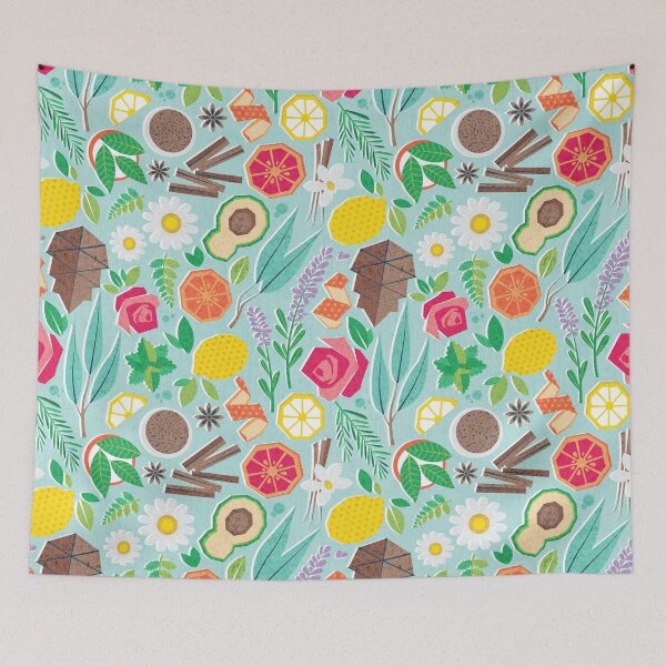 Item preview, Aromatherapy essentials // aqua background designed and sold by SelmaCardoso.