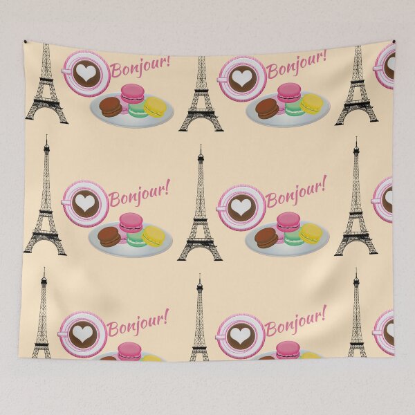 Item preview, The Heart's Pleasure, Paris,Eiffel Tower and French Macarons designed and sold by Amalzaki.