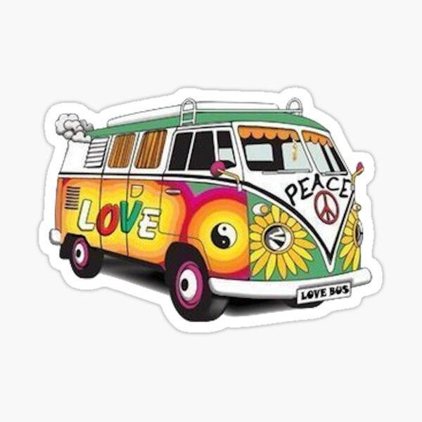Hippy Van Sticker Sticker