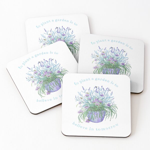 Item preview, Lavender and Chive with honey bees designed and sold by MagentaRose.
