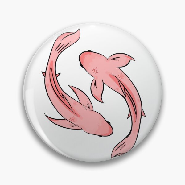 Item preview, Pink Fish art Pisces astrology designed and sold by dottidoti.