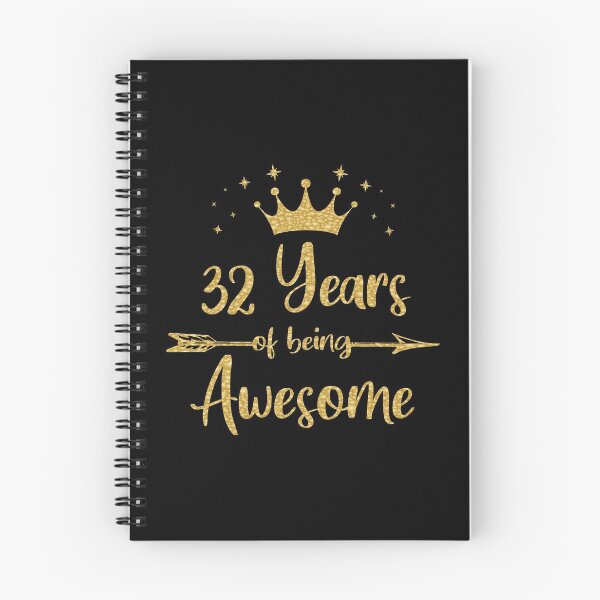 Item preview, Womens 32 Years Of Being Awesome Women 32nd Happy Birthday graphic designed and sold by Grabitees.