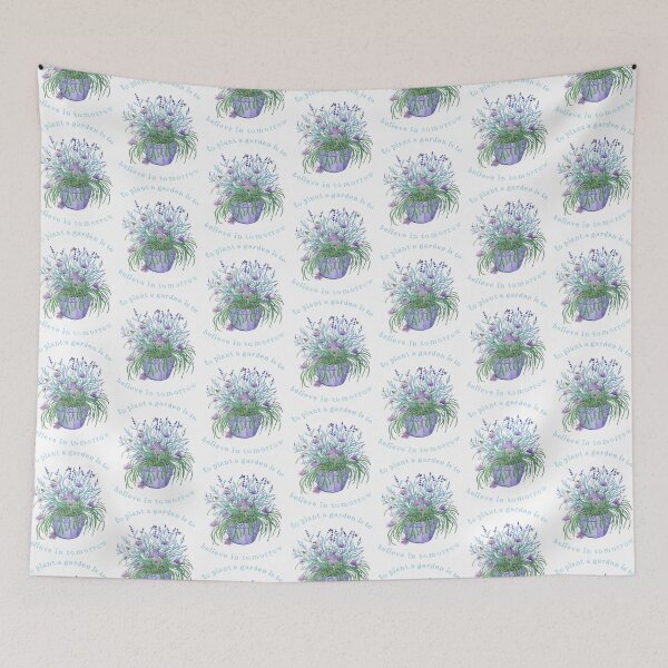 Item preview, Lavender and Chive with honey bees designed and sold by MagentaRose.