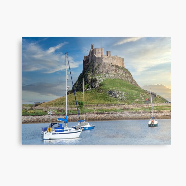 Lindisfarne Castle and Harbour Metal Print