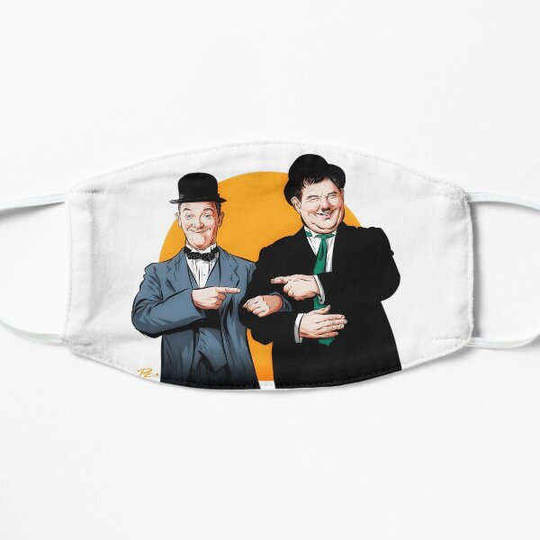 Laurel and Hardy - An illustration by Paul Cemmick Mask