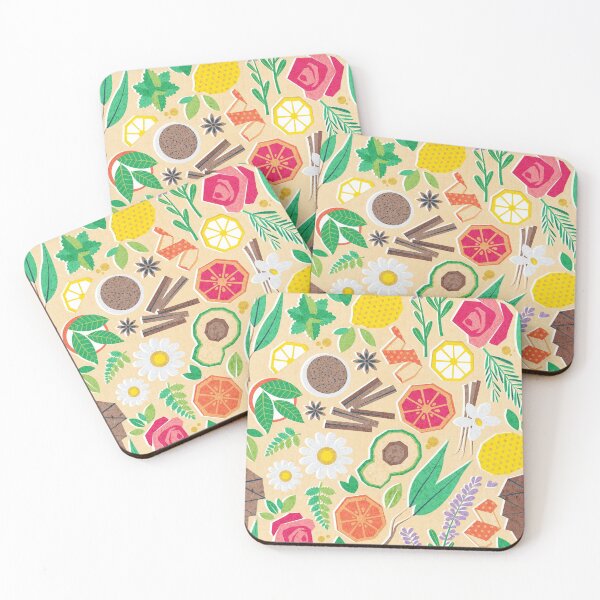 Item preview, Aromatherapy essentials // pale yellow background designed and sold by SelmaCardoso.