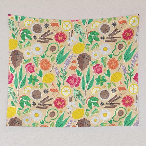 Item preview, Aromatherapy essentials // pale yellow background designed and sold by SelmaCardoso.