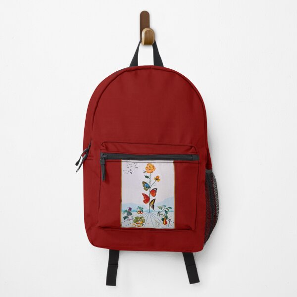 BUTTERFLY ROSE : Vintage Abstract Dali Painting Print Backpack