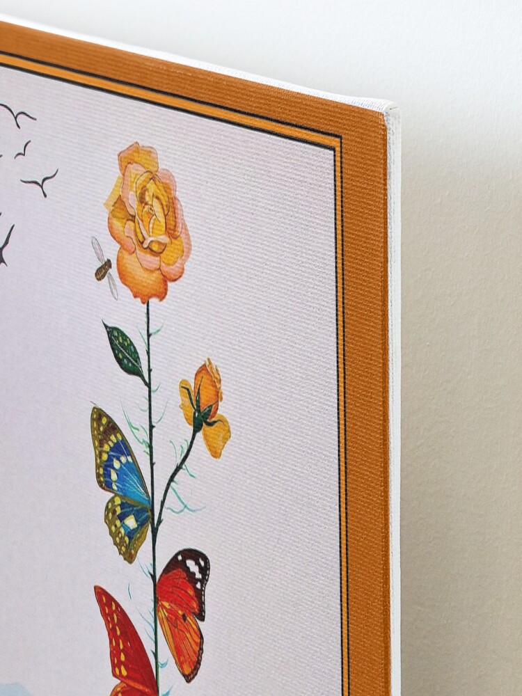 Alternate view of BUTTERFLY ROSE : Vintage Abstract Dali Painting Print Mounted Print