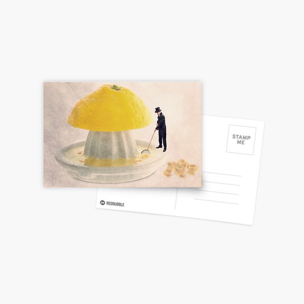 illustration with a lemon Postcard