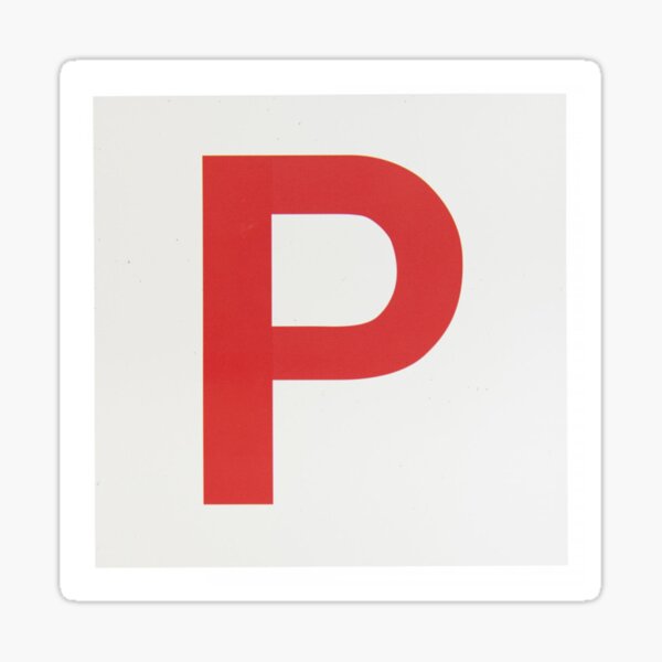 Item preview, Red P Plate Probationary designed and sold by Brookerino.