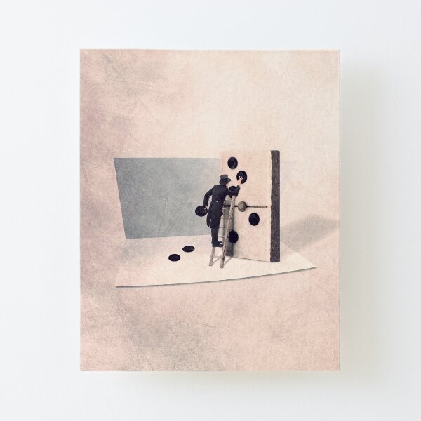 illustration with a domino Canvas Mounted Print