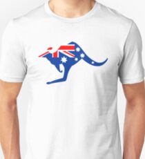 Australian Kangaroo Flag Slim Fit T-Shirt
