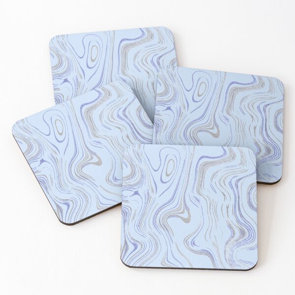 Item preview, Liquid Marble Swirls Blue Silver designed and sold by WisdomInspired.