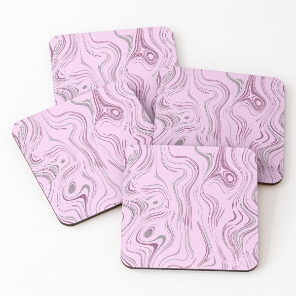 Item preview, Liquid Marble Swirls Pink Silver designed and sold by WisdomInspired.