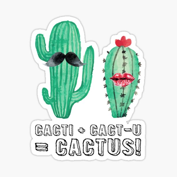 Vista previa del artículo con la obra «Pareja de cactus», diseñado y vendido por autlu.