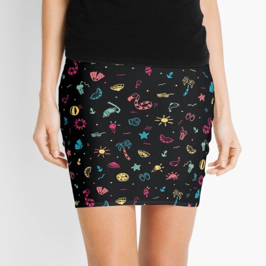 even though it's snowing on the street! Mini Skirt