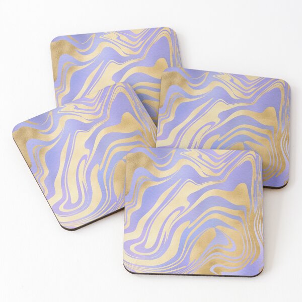 Item preview, Liquid Gold Swirls on Blue Violet designed and sold by WisdomInspired.