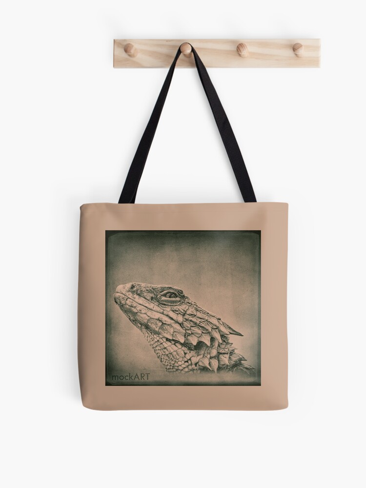 Thumbnail 1 of 2, Tote Bag, mockART - Lizard People designed and sold by mockART.