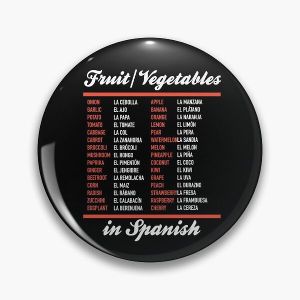 Item preview, Fruit and Vegetables In Spanish - Spanish Language Cheatsheet designed and sold by HiddenVerb.