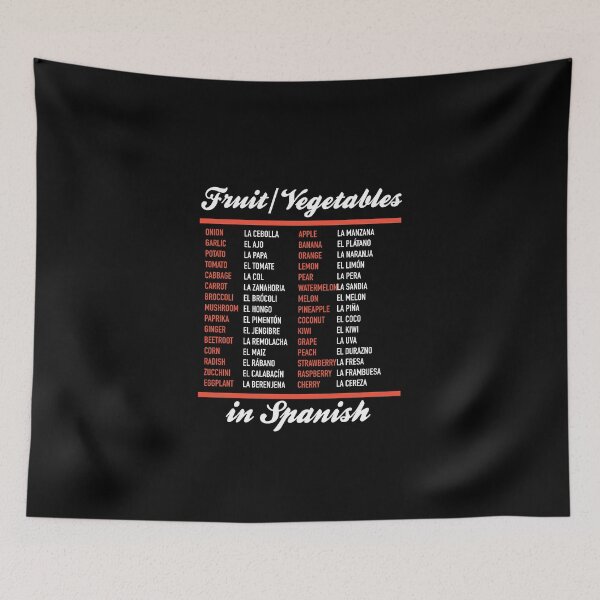 Item preview, Fruit and Vegetables In Spanish - Spanish Language Cheatsheet designed and sold by HiddenVerb.
