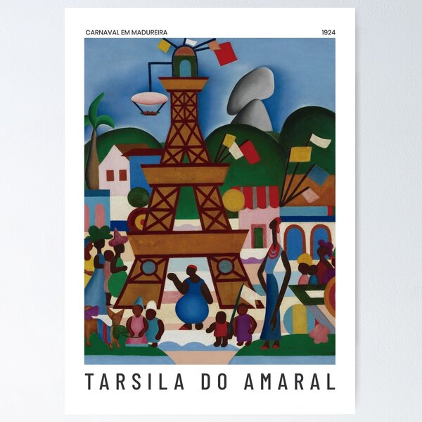 Vista previa del artículo con la obra «Carnaval Em Madureira - Tarsila do Amaral - Póster artístico», diseñado y vendido por studiofrivolo.