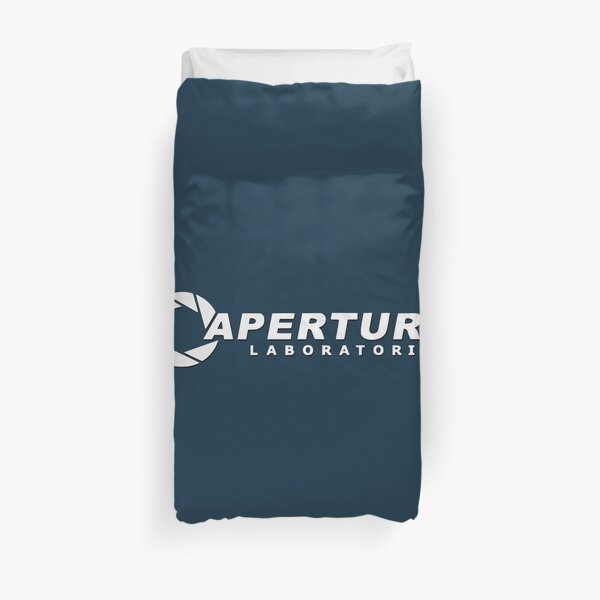Aperture Laboratories Silver Logo Duvet Cover