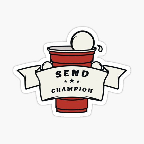 Beer Pong Champion Sticker