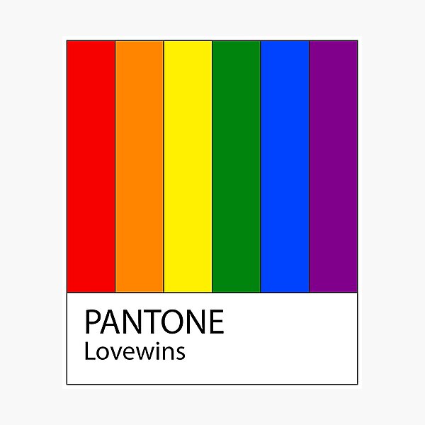 Pantone Pride - Love Wins Photographic Print