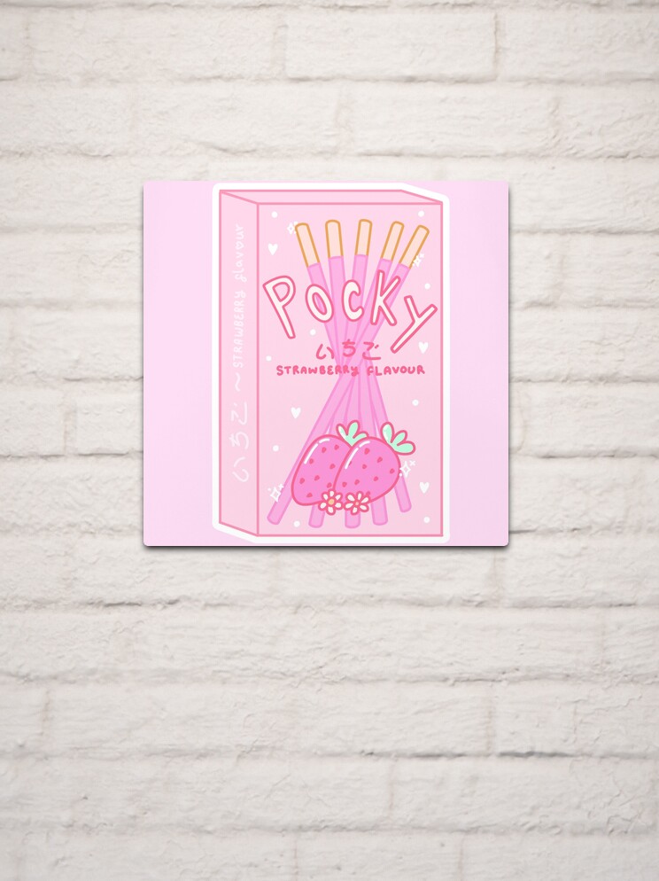 Strawberry pocky sticks Metal Print for Sale by gummieturtle