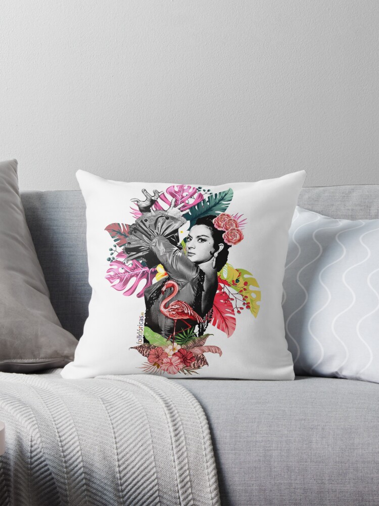 Imagen 1 de 4, Cojín con la obra Lola Flores Tropical Flamenco, diseñada y vendida por danimota.
