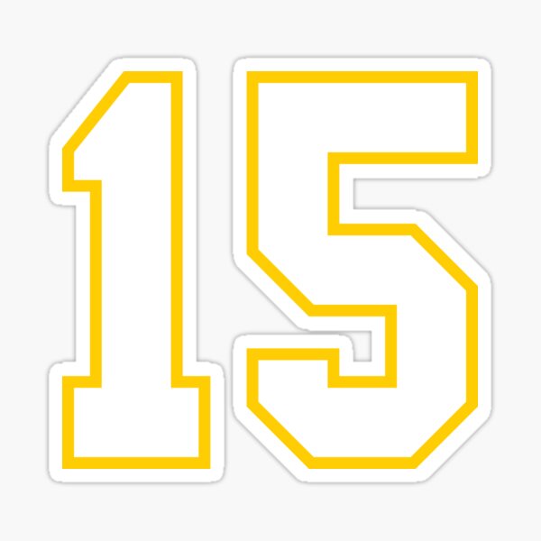 Fifteen White Jersey Number 15 Sticker for Sale by elhefe Redbubble