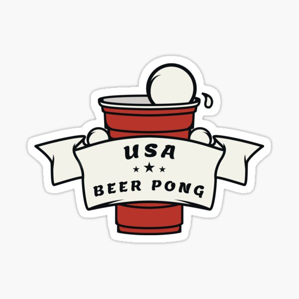 USA BEER PONG Sticker