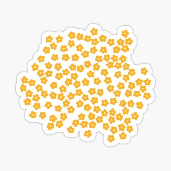 Ditsy yellow flowers pattern Sticker